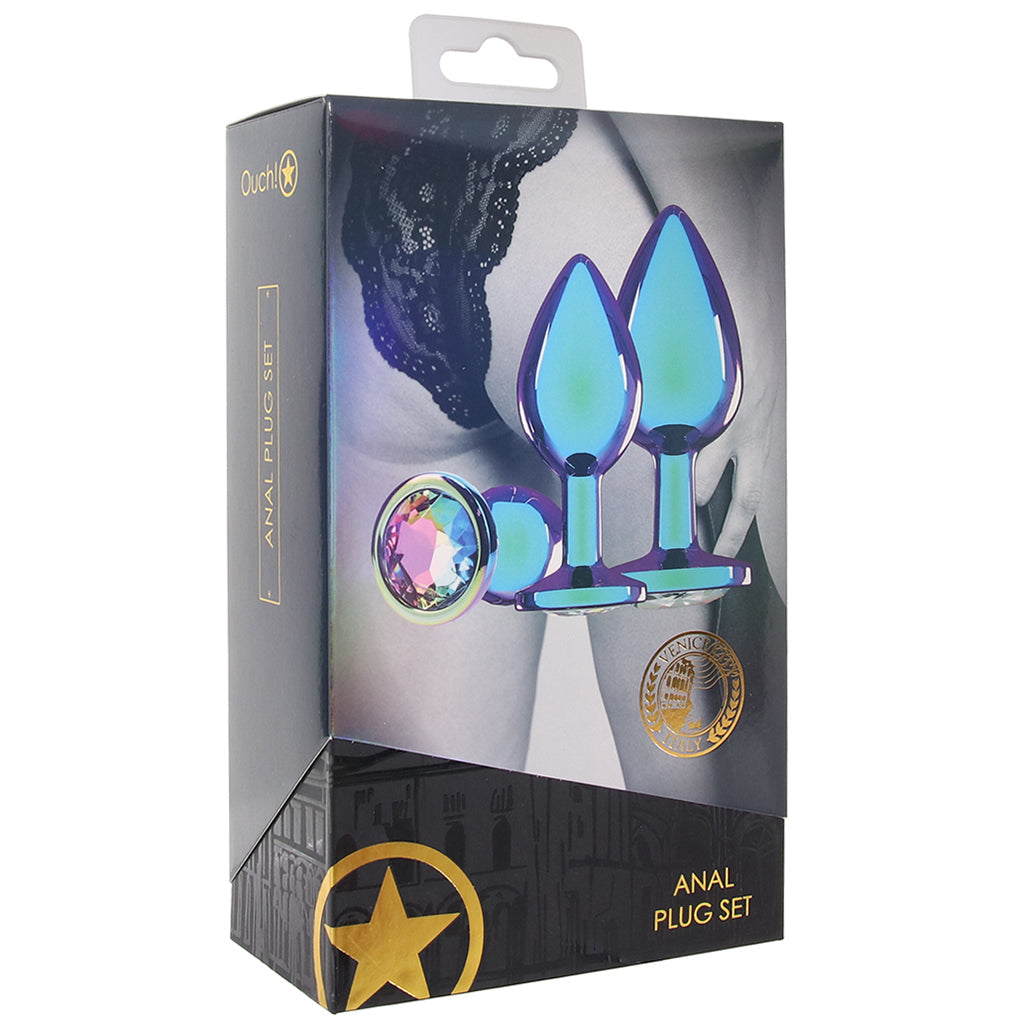 Ouch! Venice Collection Metal Anal Plug Set - Tophatter's Adult Sex Toys Online Anal Sex Toys > Butt Plugs - Tophatter Daily Deals