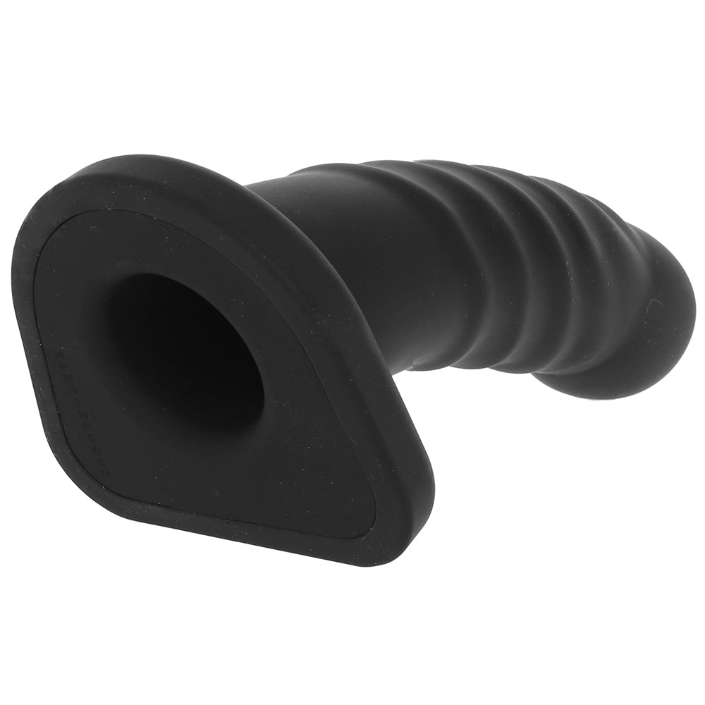 Banx Ribbed 8 Inch Hollow Silicone Dildo in Black - Tophatter's Adult Products Dildo Sex Toys > G-Spot Dildos - Tophatter Daily Deals