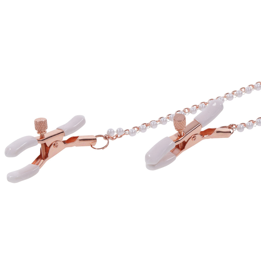 S&M Peaches 'n CreaMe Collar with Nipple Clamps Bondage and Fetish > Nipple Stimulators & Clamps - Tophatter Daily Deals