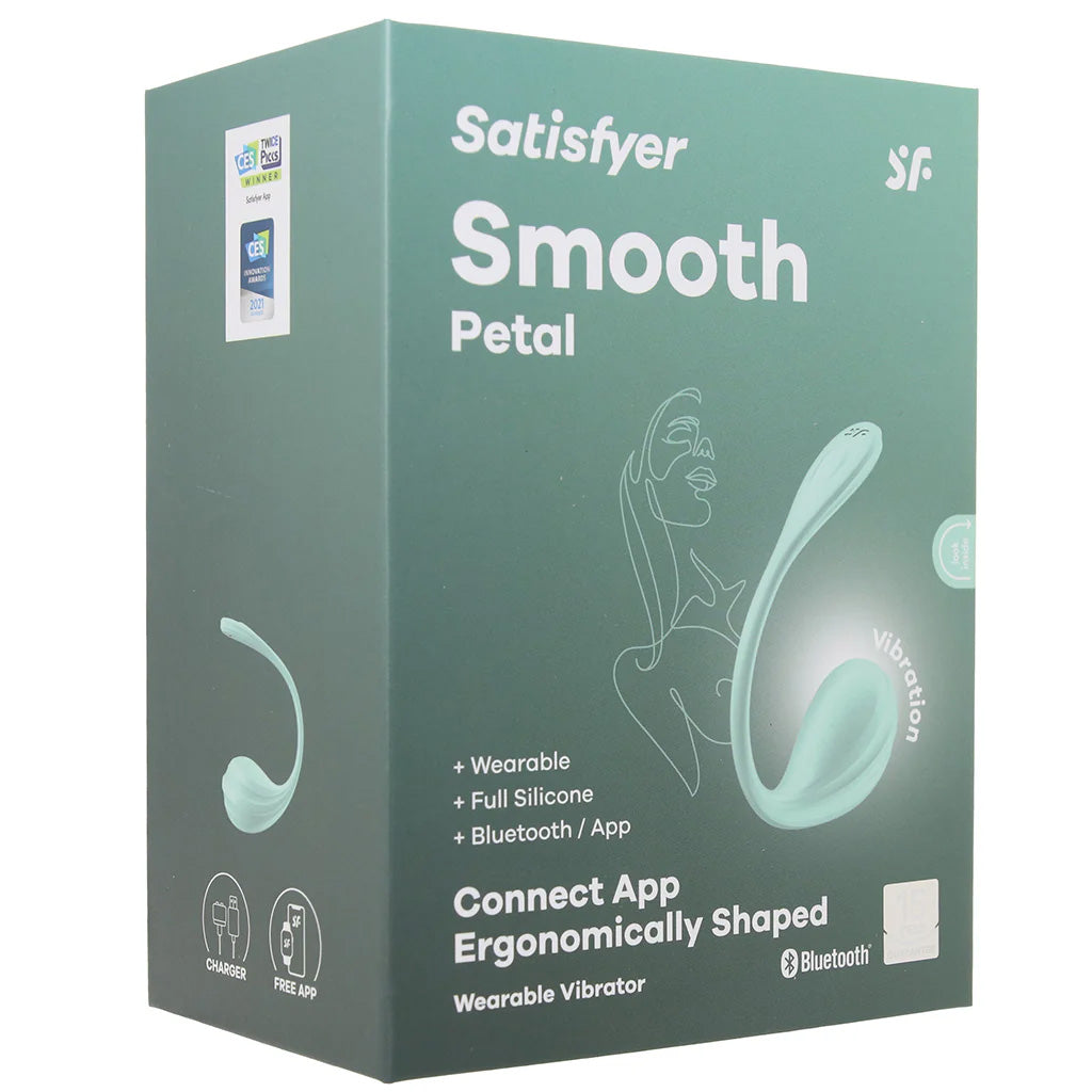 Satisfyer Smooth Petal Wearable Vibe in Mint Vibrators > Bullet and Egg Vibrators - Tophatter Daily Deals