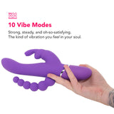 PinkCherry Triple Rabbit Vibe in Purple Vibrators > Rabbit Vibrators - Tophatter Daily Deals