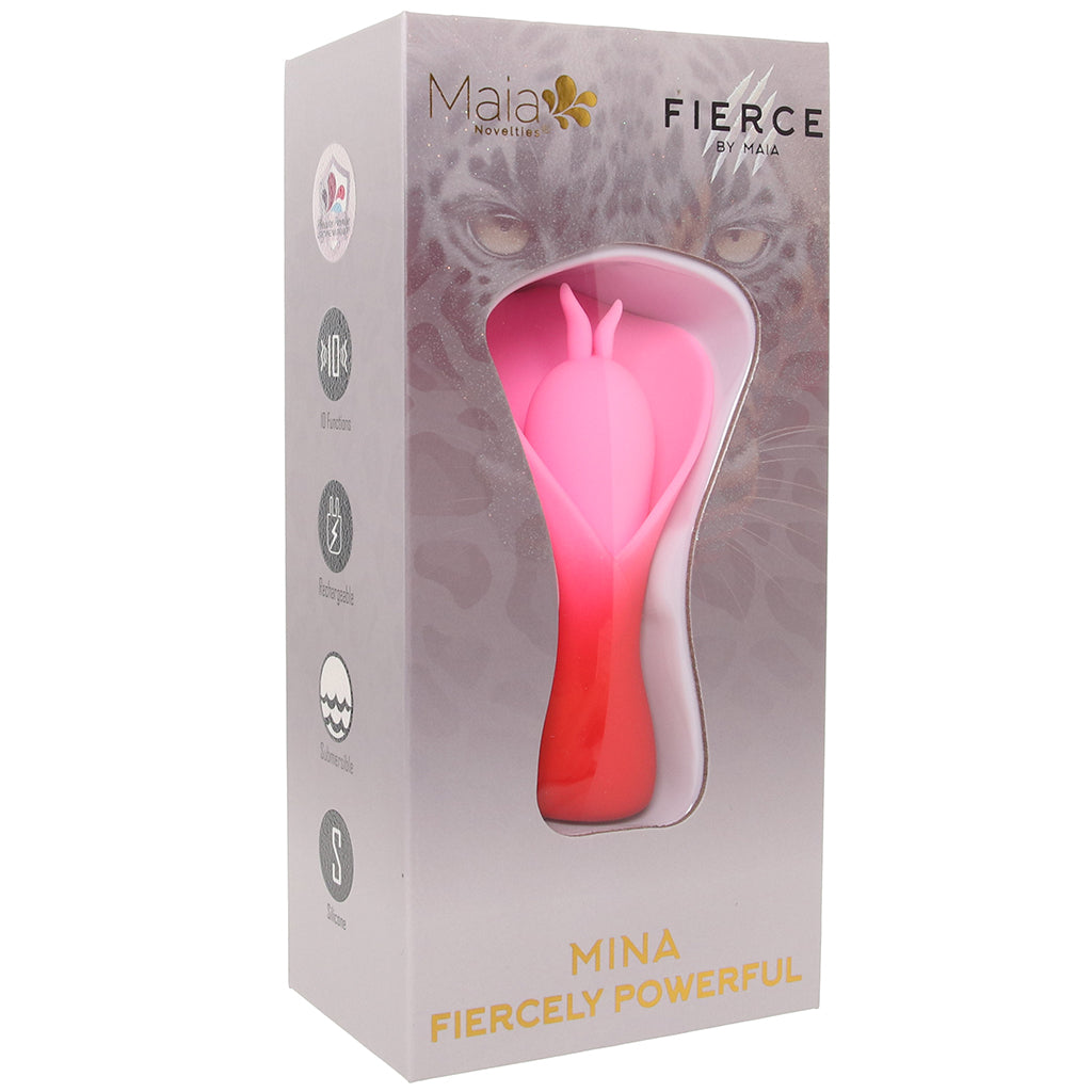 Mina Fiercely Powerful Fluttering Flower Vibe in Pink Vibrators > Clitoral Stimulators - Tophatter Daily Deals
