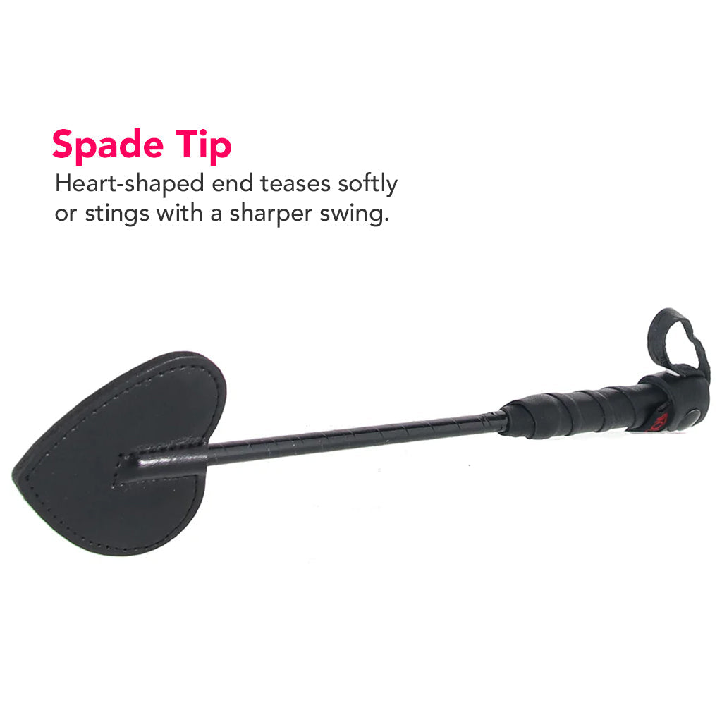 Leather Mini Spade Paddle in Black Bondage and Fetish > Whips and Crops - Tophatter Daily Deals
