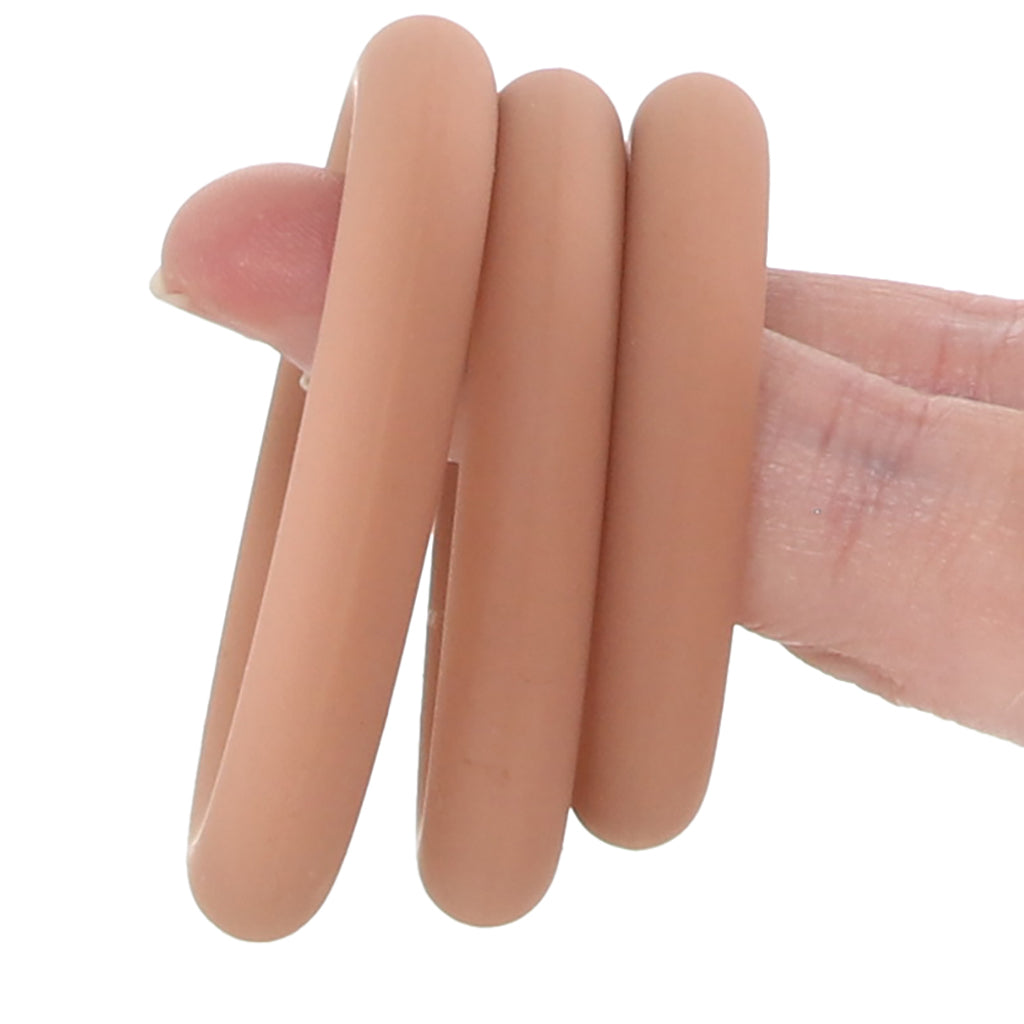 Jock Discreet Silicone Cock Ring Set in Tan Cock Rings - Tophatter Daily Deals