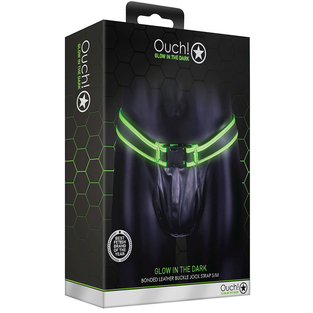 Ouch! Glow In The Dark Front Buckle Jock Strap /M Bondage and Fetish > Men's Bondage Wear - Tophatter Daily Deals