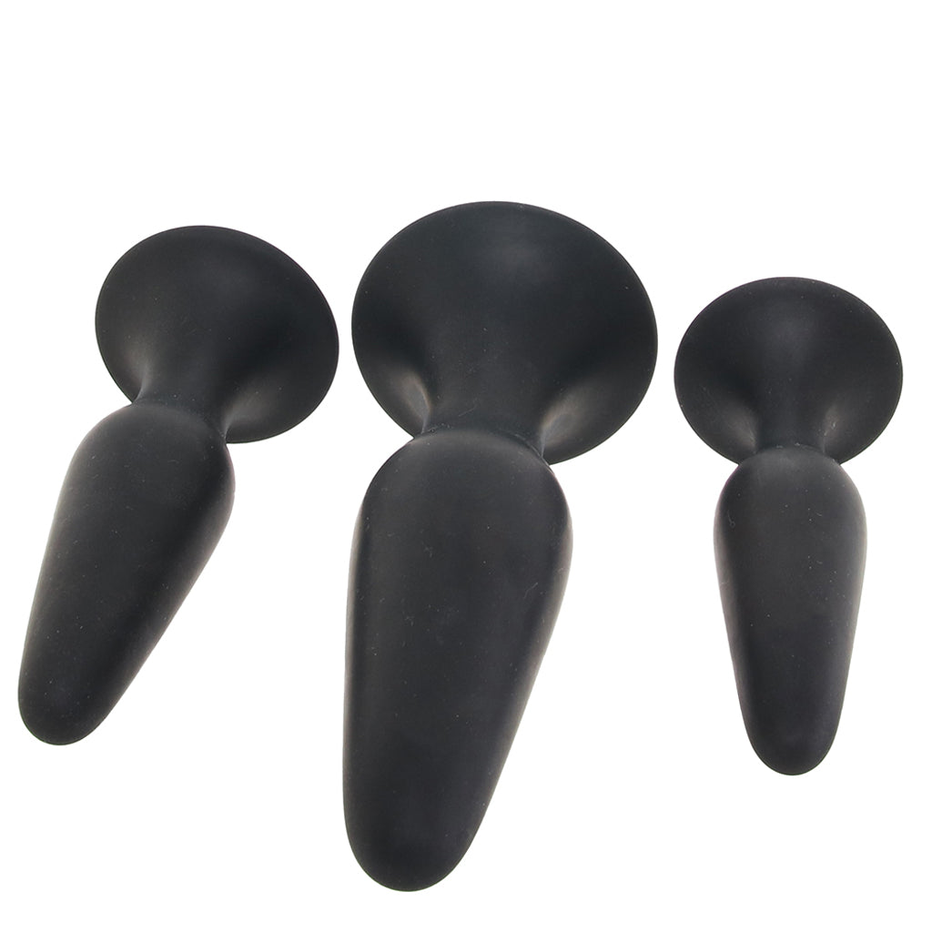 PinkCherry Silicone Anal Trainer Kit in Black Anal Sex Toys > Butt Plugs - Tophatter Daily Deals