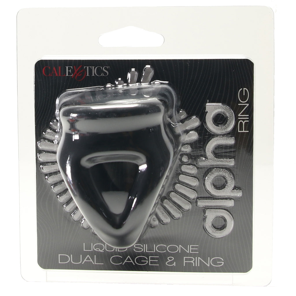 Alpha Dual Liquid Silicone Cage & Ring - Tophatter's Adult Products Bondage and Fetish > Cock and Ball Devices - Tophatter Daily Deals