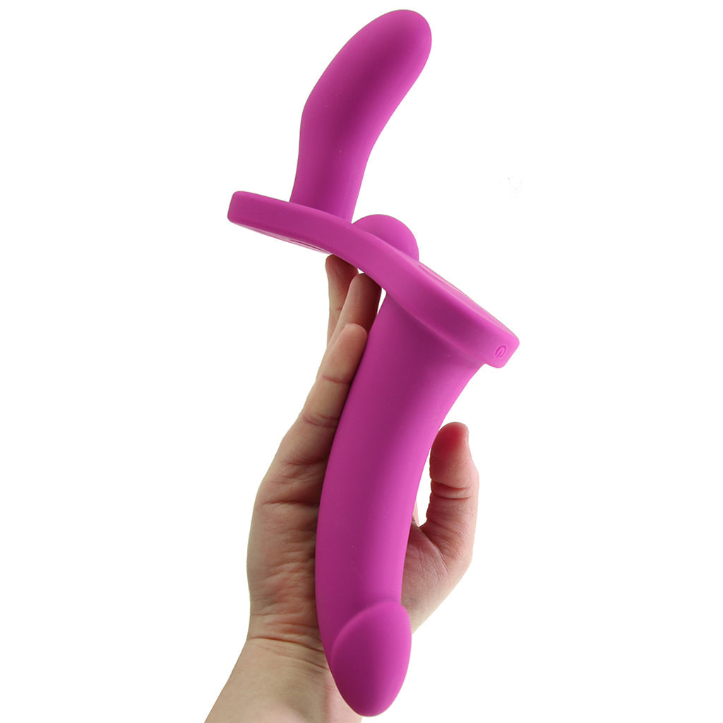 Strap U Double Take Vibrating Dildo & Harness Dildo Sex Toys > Strap-On and Harnesses - Tophatter Daily Deals