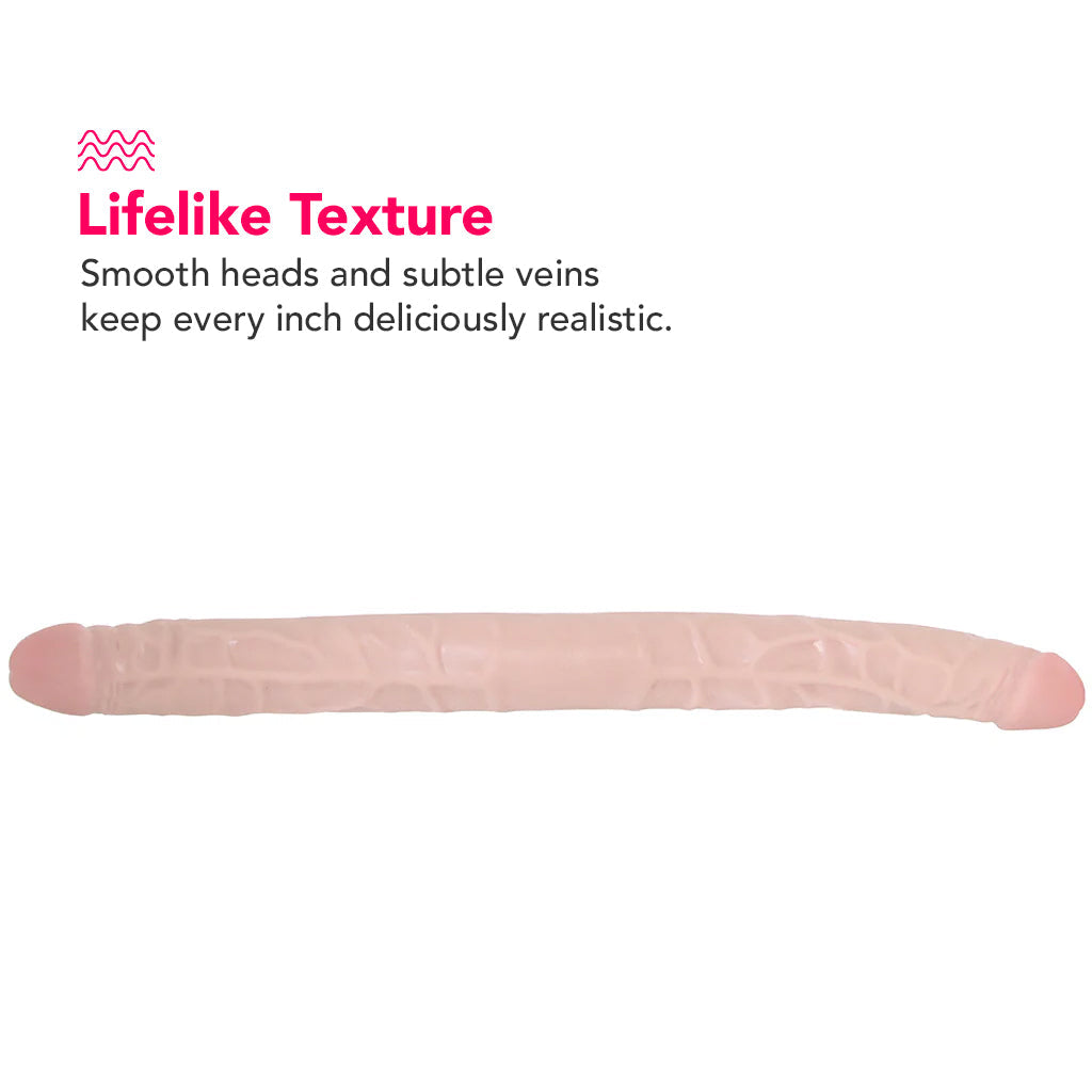 Dr. Skin+ 16.5 Inch Posable Silicone Double Dildo Dildo Sex Toys > Double Ended Dildos - Tophatter Daily Deals