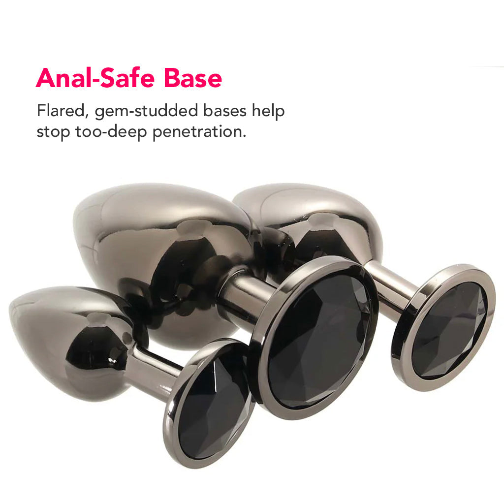 Black Gem Anal Plug Set Anal Sex Toys > Butt Plugs - Tophatter Daily Deals