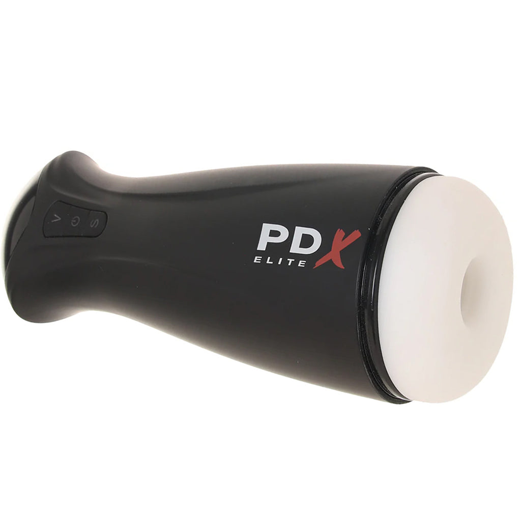 PDX Elite Fap-Gasm Auto Stroker in Frosted - Tophatter's Adult Sex Toys Online Male Masturbators > Auto Strokers - Tophatter Daily Deals