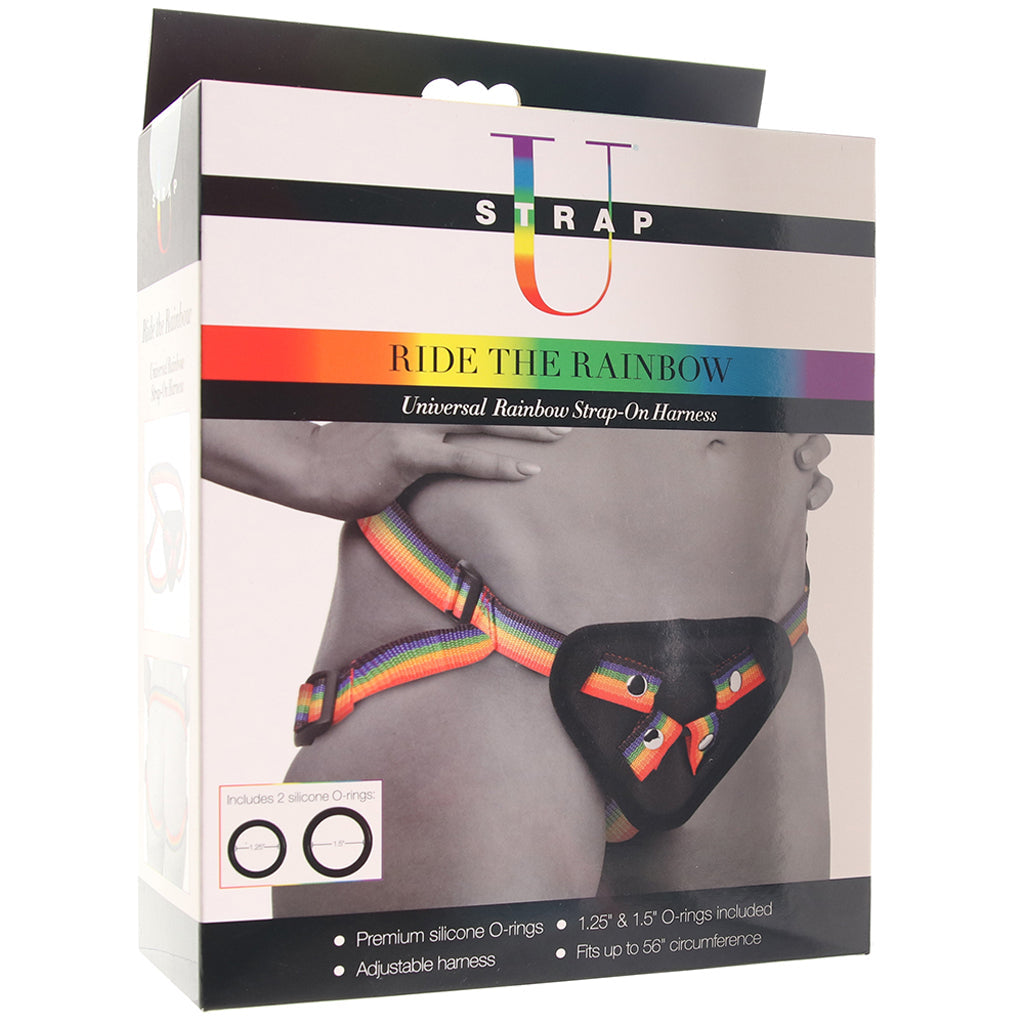 Ride the Rainbow Universal Rainbow Strap-On Harness Dildo Sex Toys > Strap-On and Harnesses - Tophatter Daily Deals