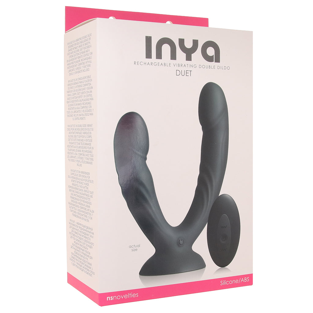 Inya Duet Vibrating Double Dildo in Black Vibrators > Double Penetration - Tophatter Daily Deals