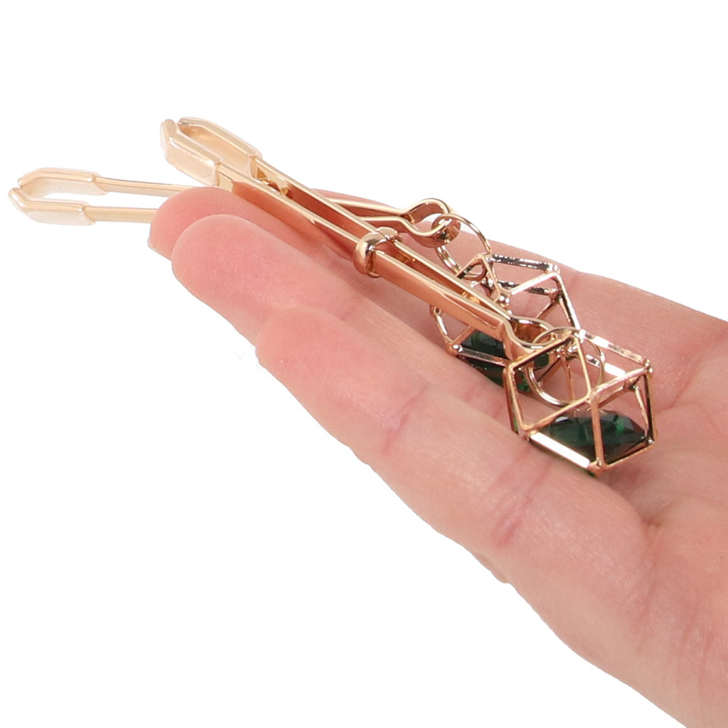 Sex & Mischief Indica Crystal Nipple Clips Bondage and Fetish > Nipple Stimulators & Clamps - Tophatter Daily Deals