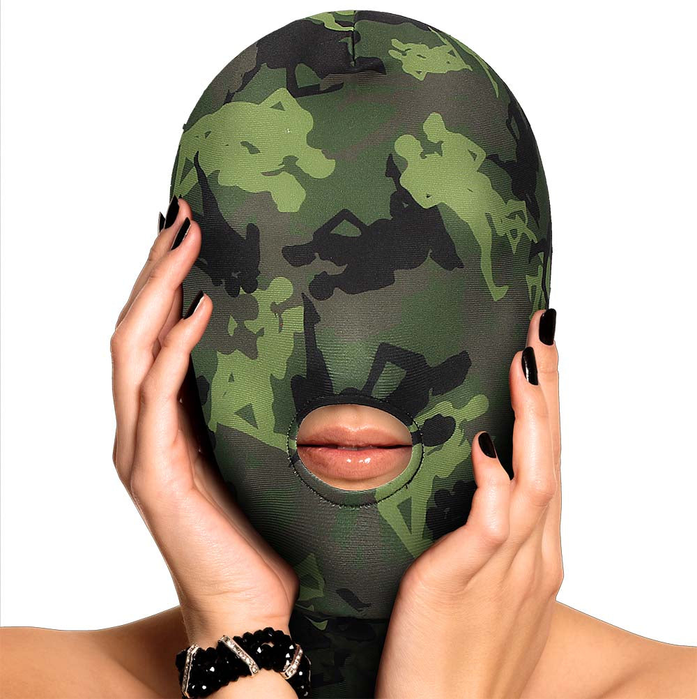 Ouch! Army Themed Mask with Mouth Opening Bondage and Fetish > Pleasure Masks and Dress Up Play - Tophatter Daily Deals
