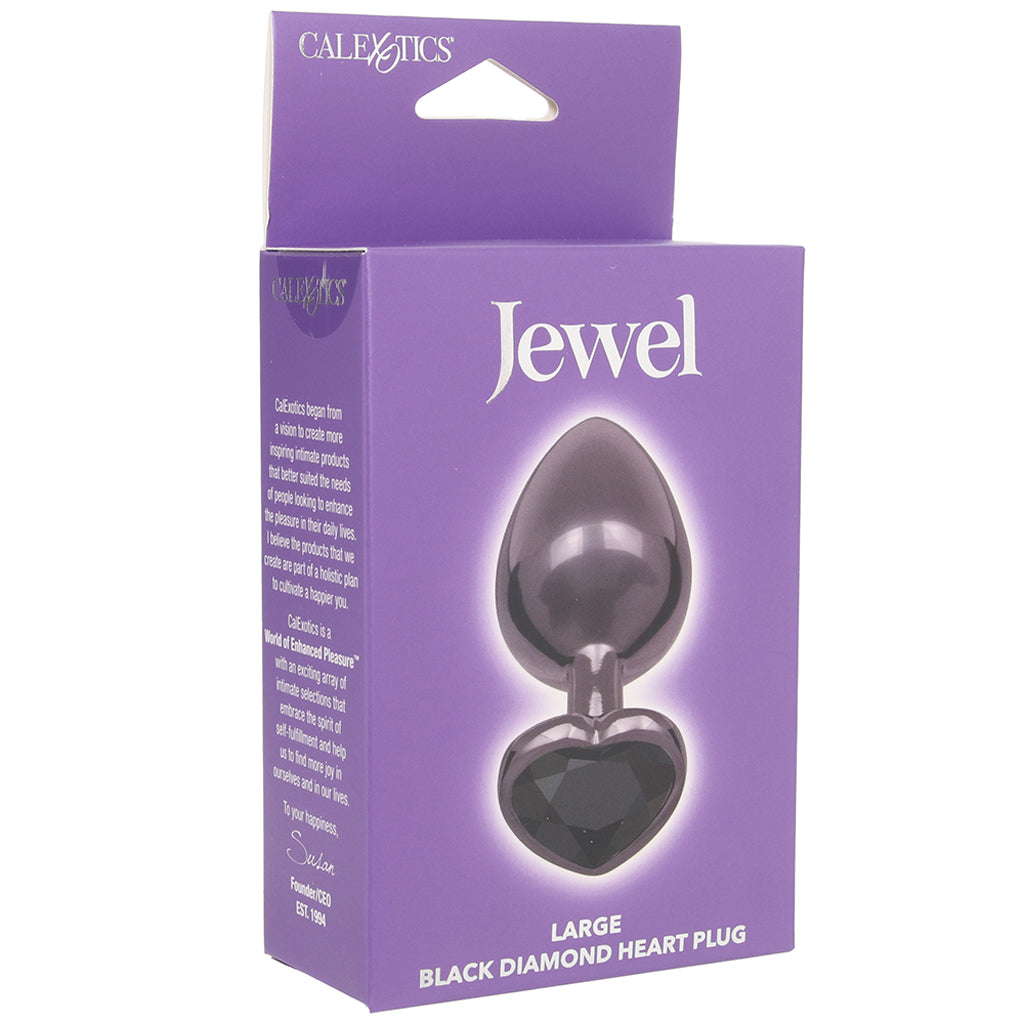 Jewel Black Diamond Heart Plug in Large Anal Sex Toys > Butt Plugs - Tophatter Daily Deals