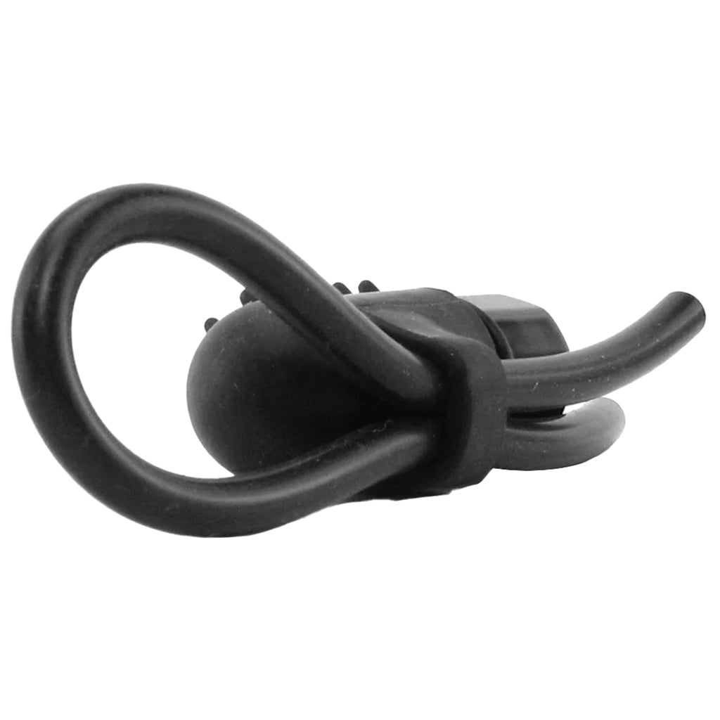 Vibrating Silicone Stud Lasso in Black - Tophatter's Adult Products Cock Rings - Tophatter Daily Deals