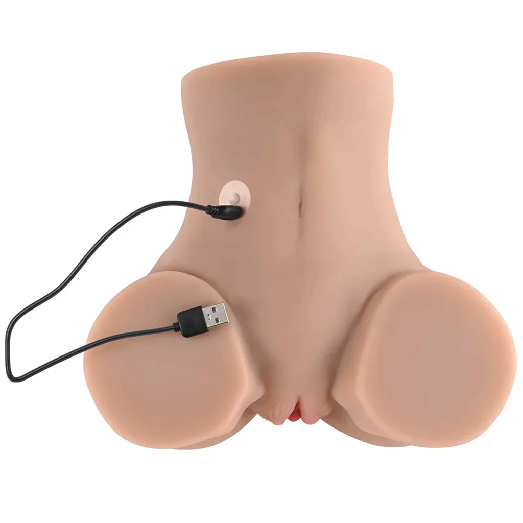 Rear Beauty Sucking & Vibrating Masturbator in Light - Tophatter's Adult Products Male Masturbators > Realistic Butts - Tophatter Daily Deals