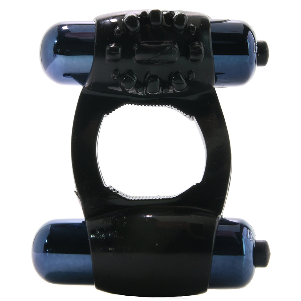 Duo-Vibrating Super Ring in Black - Tophatter's Adult Products Cock Rings - Tophatter Daily Deals