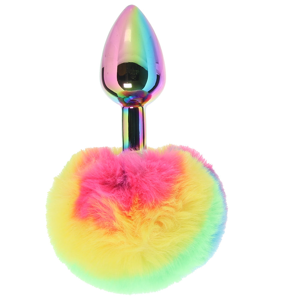 Gemsations 3 Inch Bunny Tail Butt Plug in Rainbow Anal Sex Toys > Butt Plugs - Tophatter Daily Deals