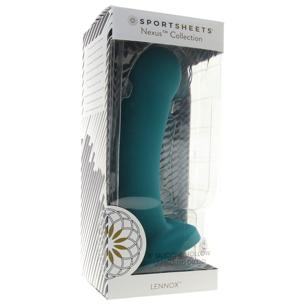 Lennox 8 Inch Vibrating Hollow Silicone Dildo in Green Dildo Sex Toys > Harness Compatible - Tophatter Daily Deals