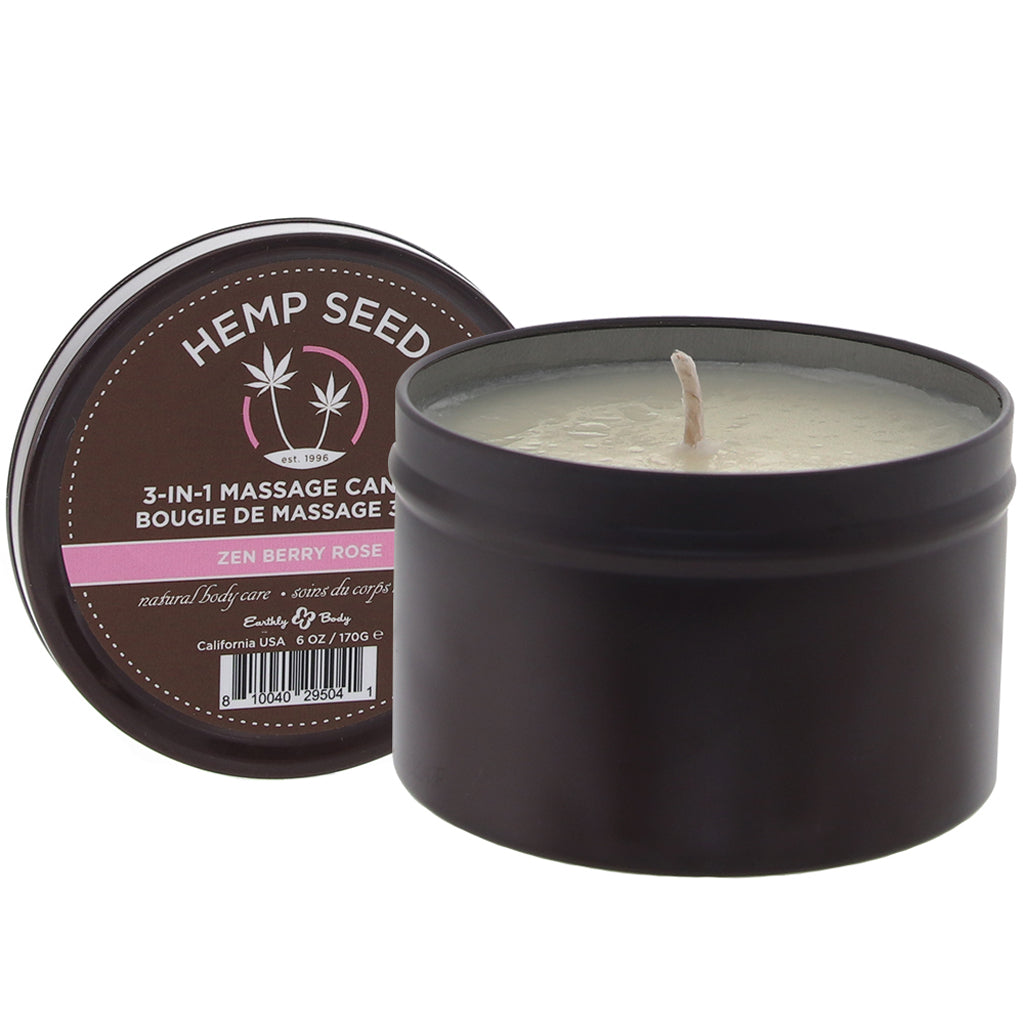 3-in-1 Massage Candle 6oz/170g in Zen Berry Rose Sensual Love > Massage Candles - Tophatter Daily Deals