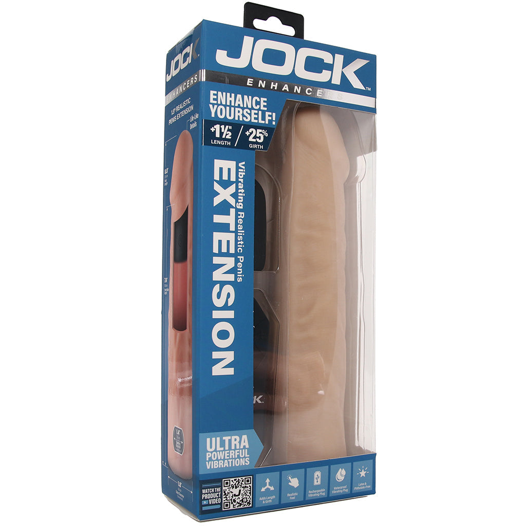 Jock Vibrating Realistic Penis Extender in Light - Tophatter's Adult Sex Toys Online Male Enhancement > Extenders and Sleeves - Tophatter Daily Deals