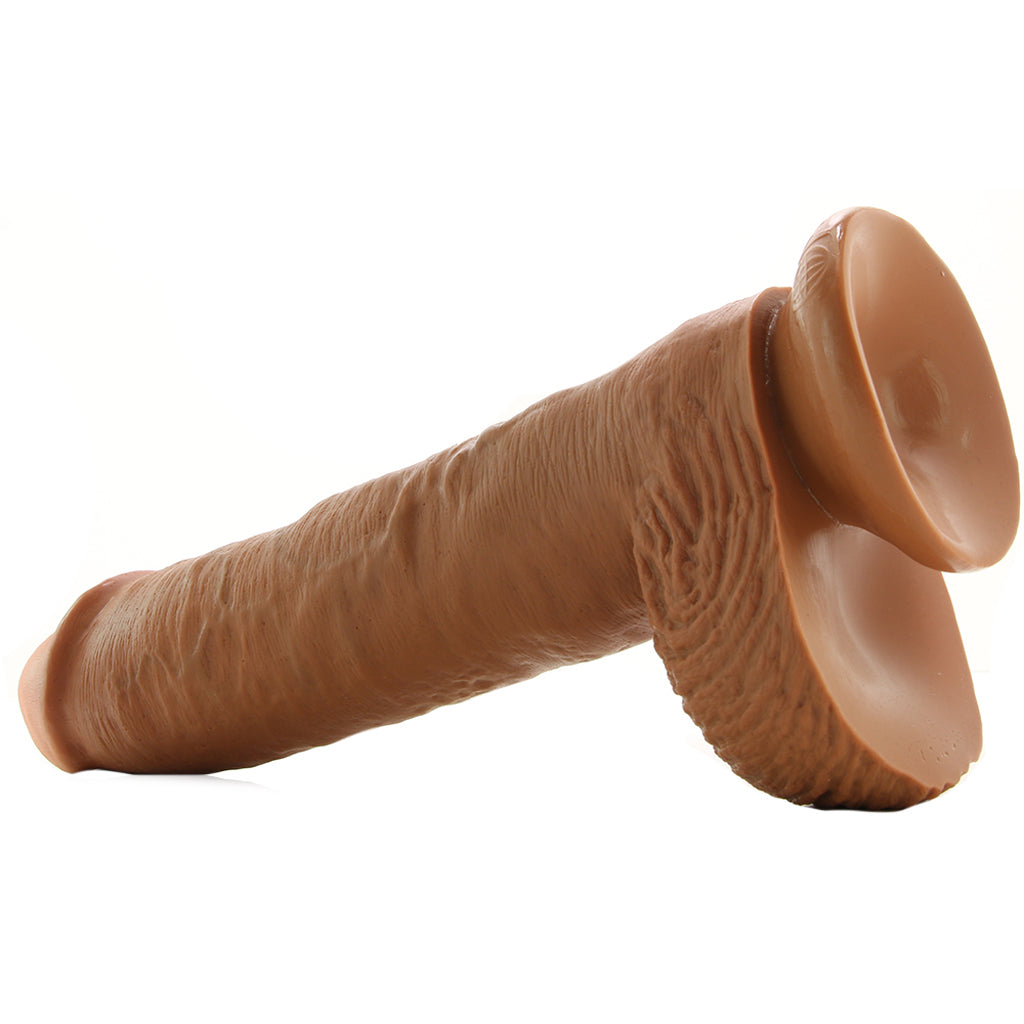 King Cock 10" Cock with Balls in Tan - Tophatter's Adult Products Dildo Sex Toys > Large Dildos - Tophatter Daily Deals