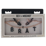 Sex & Mischief Brat Charmed Nipple Clamps Bondage and Fetish > Nipple Stimulators & Clamps - Tophatter Daily Deals