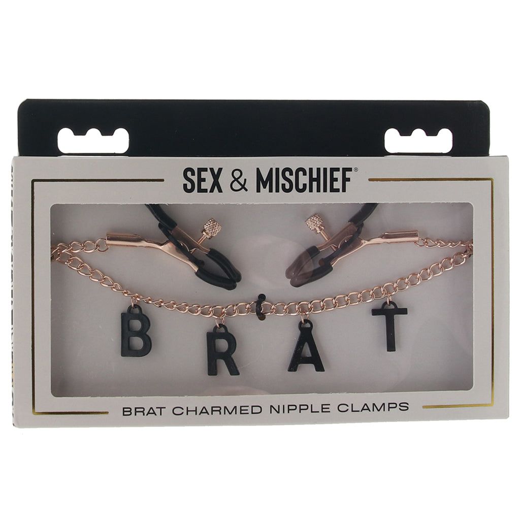 Sex & Mischief Brat Charmed Nipple Clamps Bondage and Fetish > Nipple Stimulators & Clamps - Tophatter Daily Deals