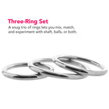 Stainless Steel 3 Piece Cock Ring Set Cock Rings - Tophatter Daily Deals