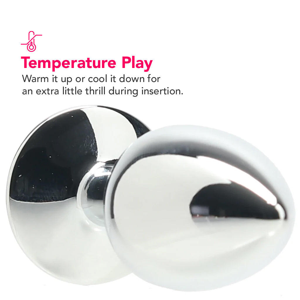 Ouch! Round Gem Silver Plug in Small Anal Sex Toys > Butt Plugs - Tophatter Daily Deals