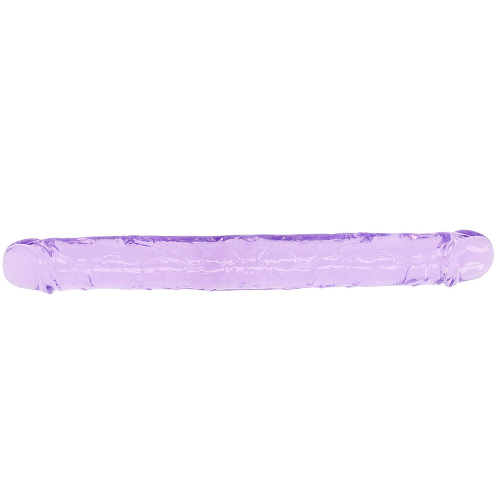 RealRock Crystal Clear Jelly 13 Inch Double Dildo in Purple Dildo Sex Toys > Double Ended Dildos - Tophatter Daily Deals