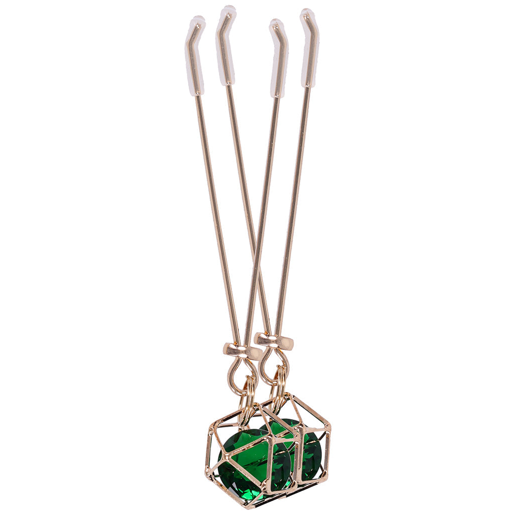 Sex & Mischief Indica Crystal Nipple Clips Bondage and Fetish > Nipple Stimulators & Clamps - Tophatter Daily Deals