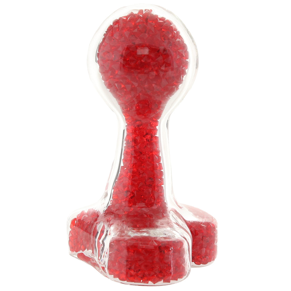 Oh My Gem Lustre Glass Butt Plug in Red - Tophatter's Adult Sex Toys Online Anal Sex Toys > Butt Plugs - Tophatter Daily Deals
