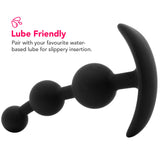 Luxe Be Me 3 Silicone Anal Beads in Black Anal Sex Toys > Anal Beads - Tophatter Daily Deals