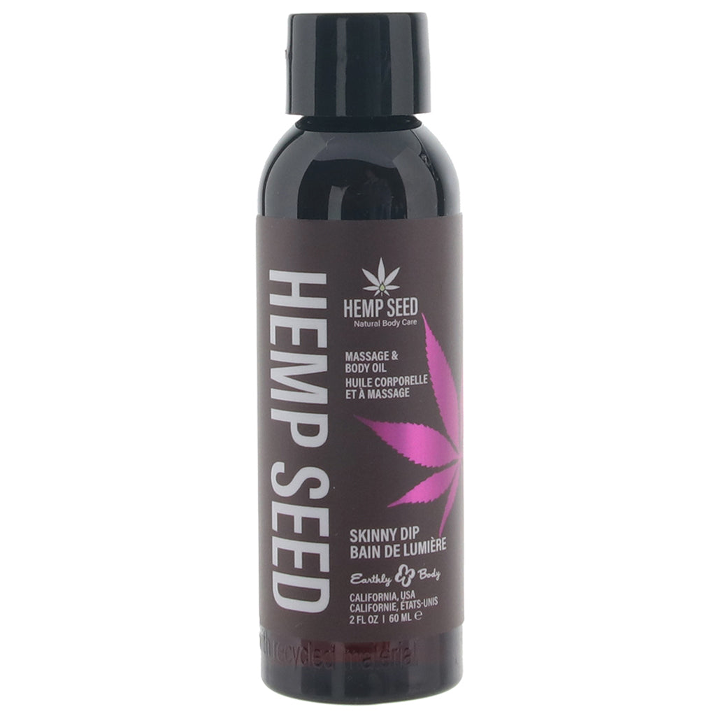 Hemp Seed Massage Oil 2oz/60ml in Skinny Dip - Tophatter's Adult Products Sensual Love > Massage - Tophatter Daily Deals