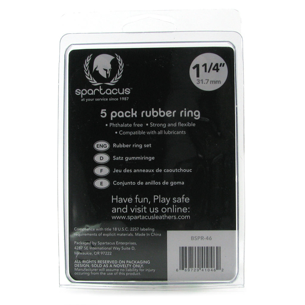 Rubber 1.25 Inch C-Ring 5 Pack in Rainbow Cock Rings - Tophatter Daily Deals