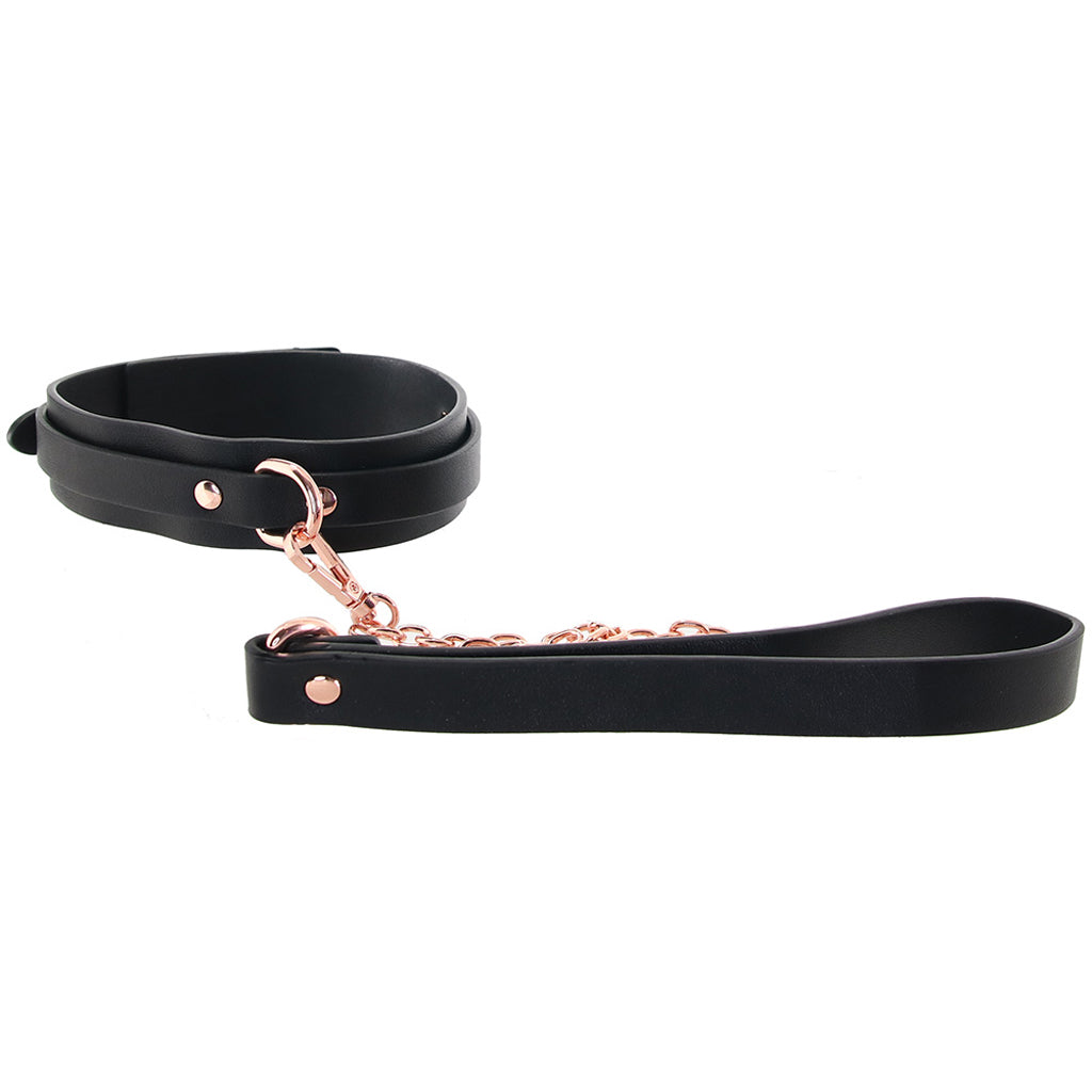 Bondage Couture Collar & Leash in Rose Gold - Tophatter's Adult Products Bondage and Fetish > Leashes and Collars - Tophatter Daily Deals