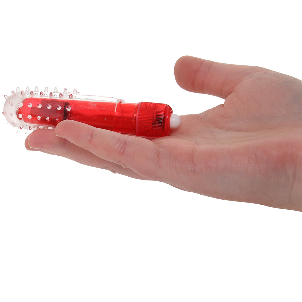 Travel Blaster Textured Bullet Vibe in Red - Tophatter's Adult Sex Toys Online Vibrators > Bullet and Egg Vibrators - Tophatter Daily Deals