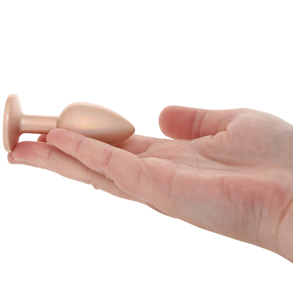 Rear Assets Small Metal Butt Plug in Champagne - Tophatter's Adult Sex Toys Online Anal Sex Toys > Butt Plugs - Tophatter Daily Deals