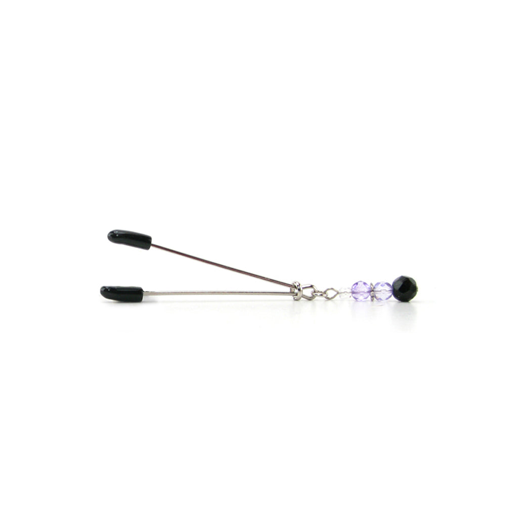 Tweezer Clit Clamp with Purple Beads Bondage and Fetish > Nipple Stimulators & Clamps - Tophatter Daily Deals
