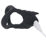 Rocky Silicone Vibrating Dual C-Ring Cock Rings - Tophatter Daily Deals