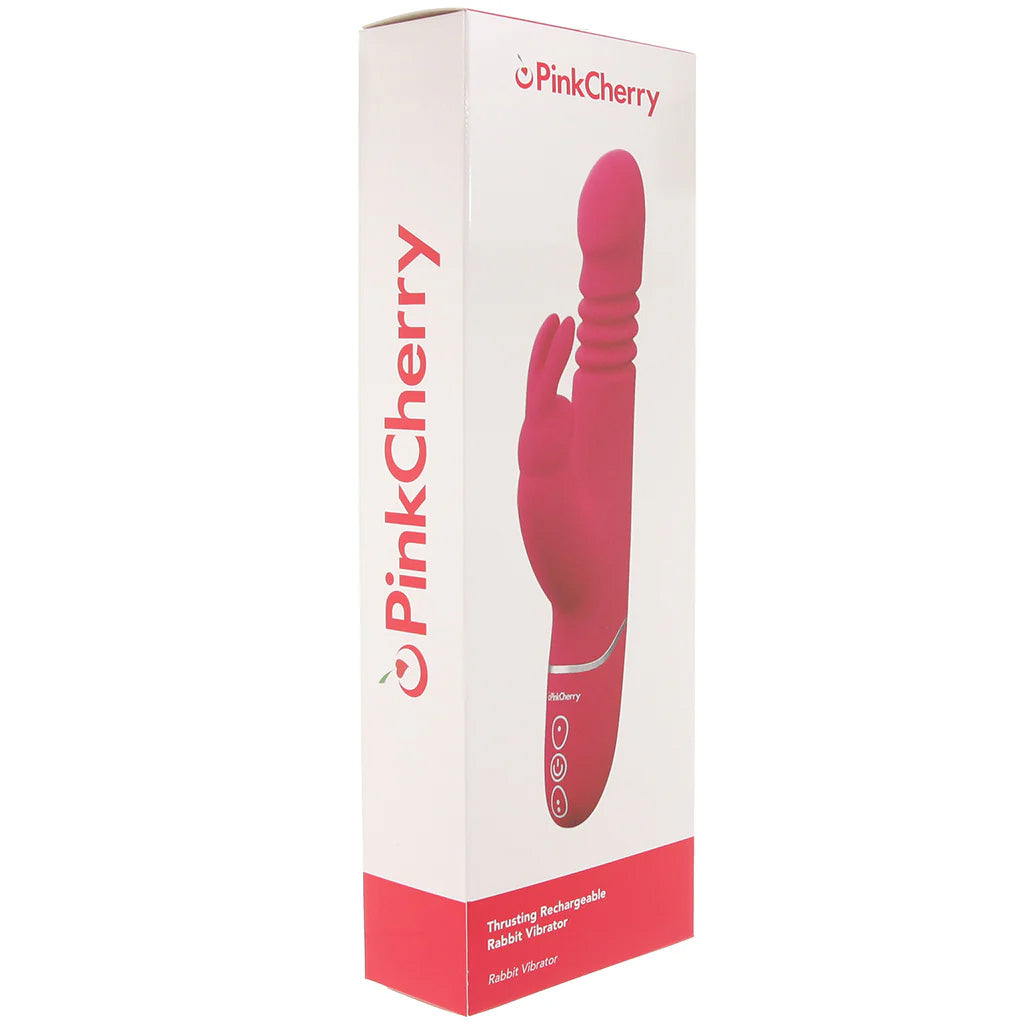 PinkCherry Thrusting Rabbit Vibe in Pink Vibrators > Rabbit Vibrators - Tophatter Daily Deals