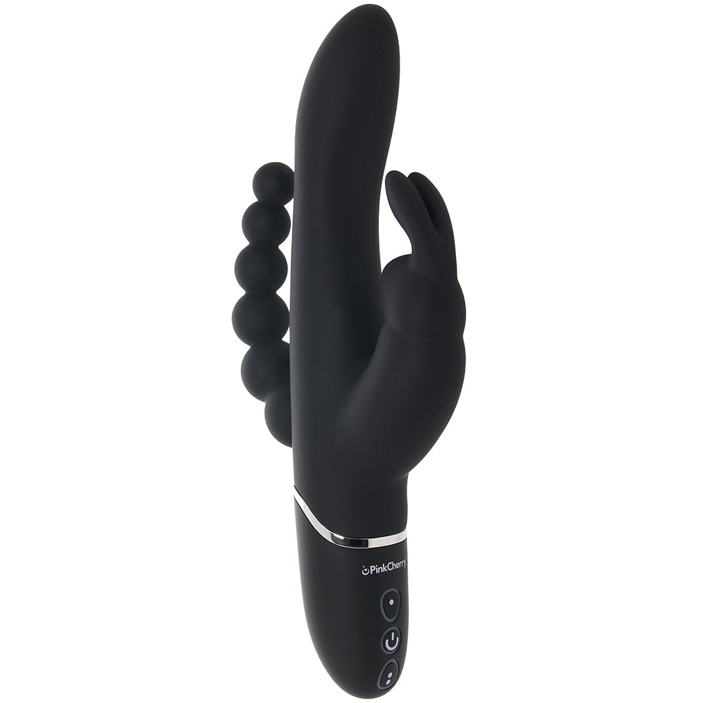 PinkCherry Triple Rabbit Vibe in Black Vibrators > Rabbit Vibrators - Tophatter Daily Deals