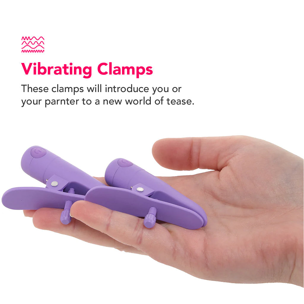 Nipplettes Vibrating Nipple Clamps in Purple - Tophatter's Adult Sex Toys Online Bondage and Fetish > Nipple Stimulators & Clamps - Tophatter Daily Deals