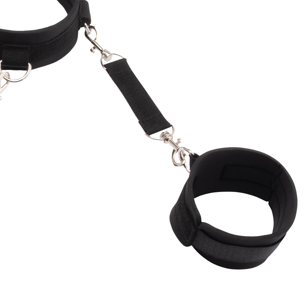 Collar & Leash Set with Removable Cuffs Bondage and Fetish > Starter BDSM Kits - Tophatter Daily Deals