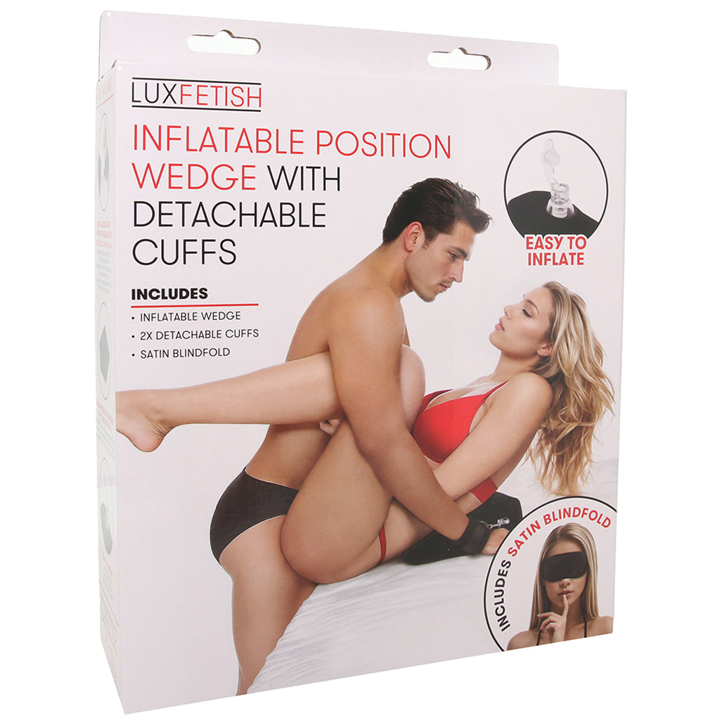 LuxFetish Inflatable Position Wedge with Cuffs - Tophatter's Adult Sex Toys Online Bondage and Fetish > Tools & Accessories - Tophatter Daily Deals