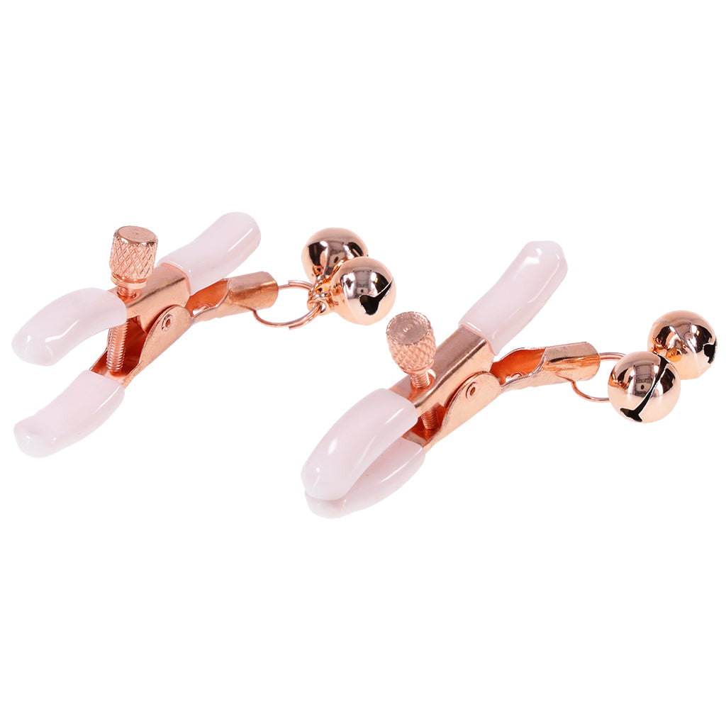 S&M Peaches 'n CreaMe Bell Nipple Clamps - Tophatter's Adult Sex Toys Online Bondage and Fetish > Nipple Stimulators & Clamps - Tophatter Daily Deals