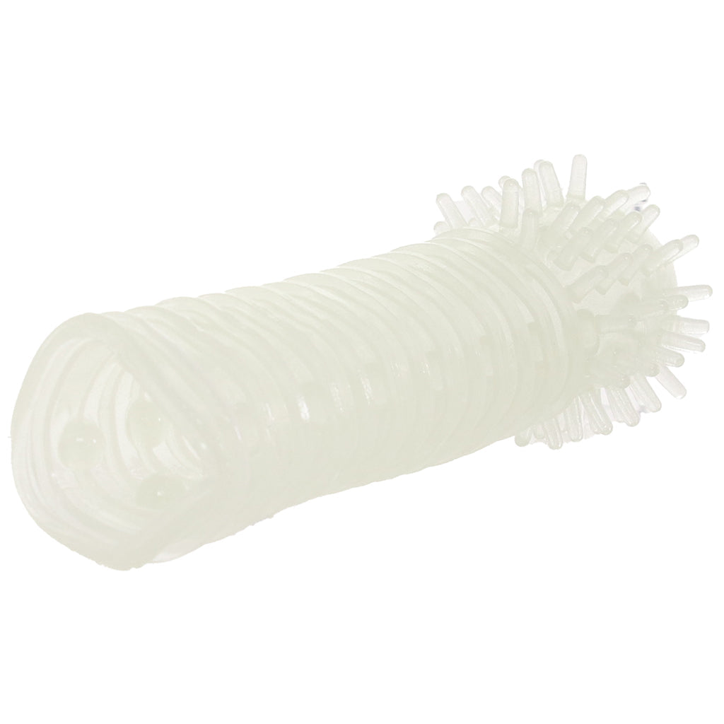 Textured Reversable Pleasure Sleeve in Glow-In-The-Dark - Tophatter's Adult Sex Toys Online Male Enhancement > Extenders and Sleeves - Tophatter Daily Deals